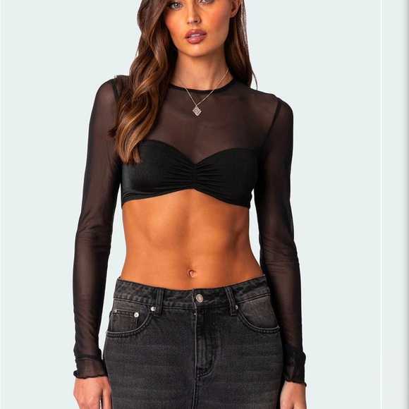 NWT Edikted Sheer Top - Picture 1 of 4